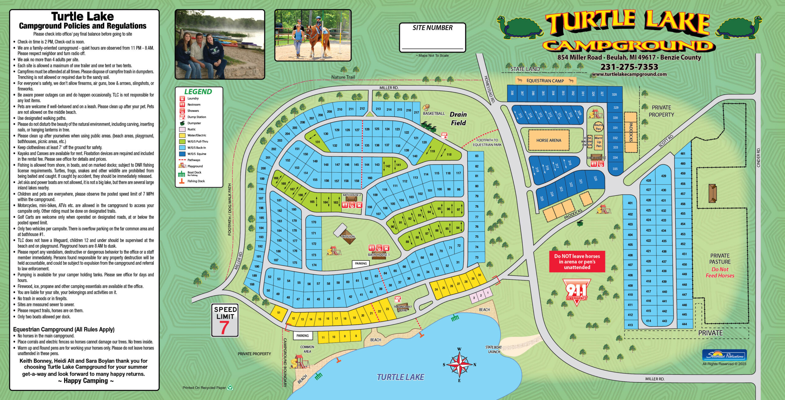 Turtle Lake Campground Map for 2024